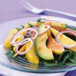 Avocado and Spinach with Papaya Salad