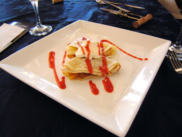 Strawberry Compote Crepes