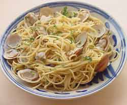 Pasta with Clams and Garlic Mayonnaise