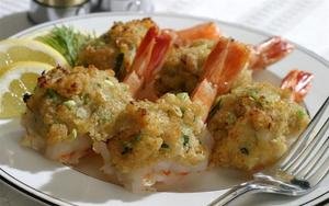 Stuffed Shrimp and Lemos Wedges