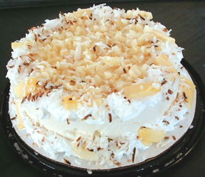 PINEAPPLE-COCONUT-WALNUT  CAKE