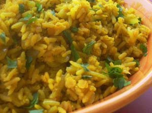  CURRIED RICE WITH LENTILS